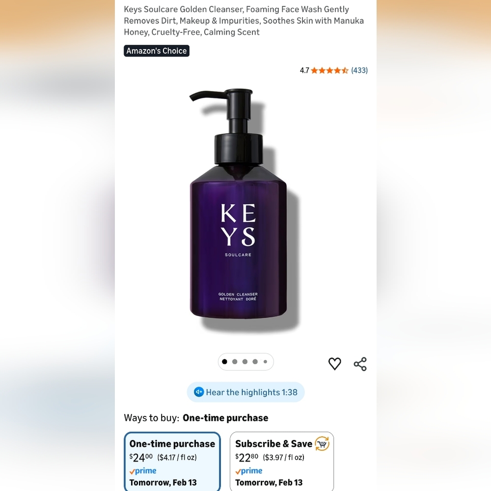 Keys Soulcare Golden Cleanser